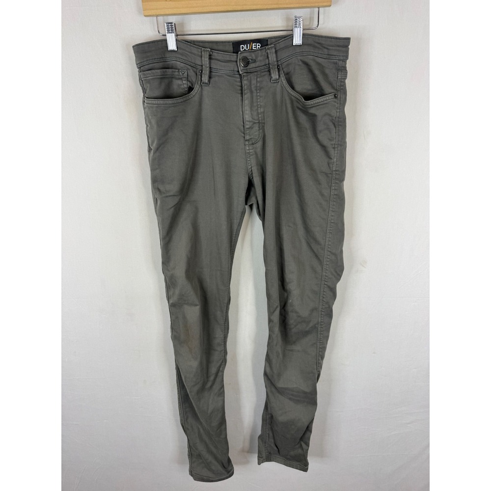 DU/ER N2X Slim Fit Performance Pants Grey Pale Green 32x34